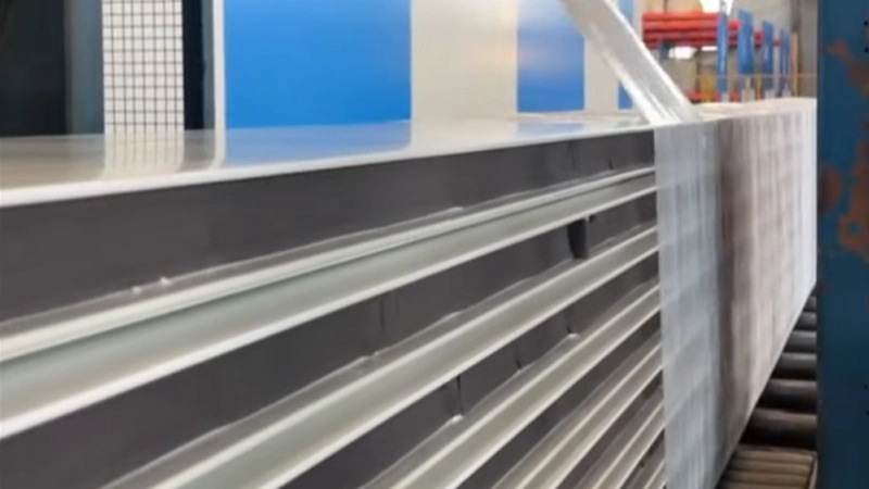 لوح شطيرة من الصوف الصخري ذو حواف من البولي يوريثين ، خيارك الأول لمواد الجدران الخارجية